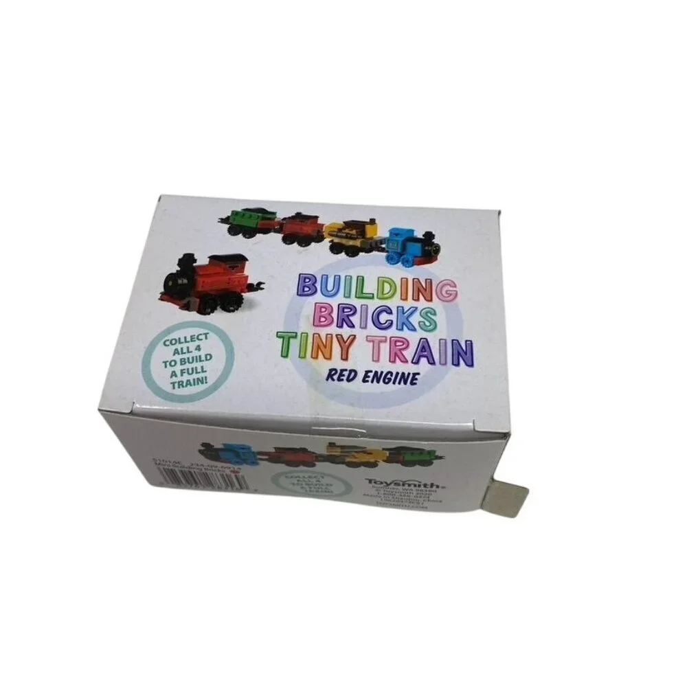 Toysmith Mini Building Bricks Tiny Train Red Engine 32 Count Ages 4+